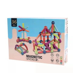 Magnetinis konstruktorius/kaladėlės, 36 vnt. kaina ir informacija | Lavinamieji žaislai | pigu.lt