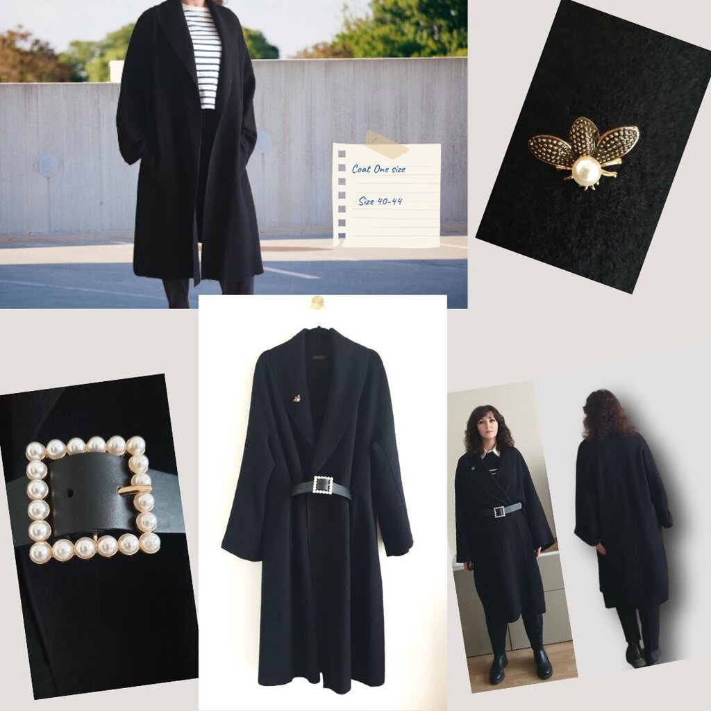 Paltas moterims Kallista Adige II, juodas цена и информация | Paltai moterims | pigu.lt