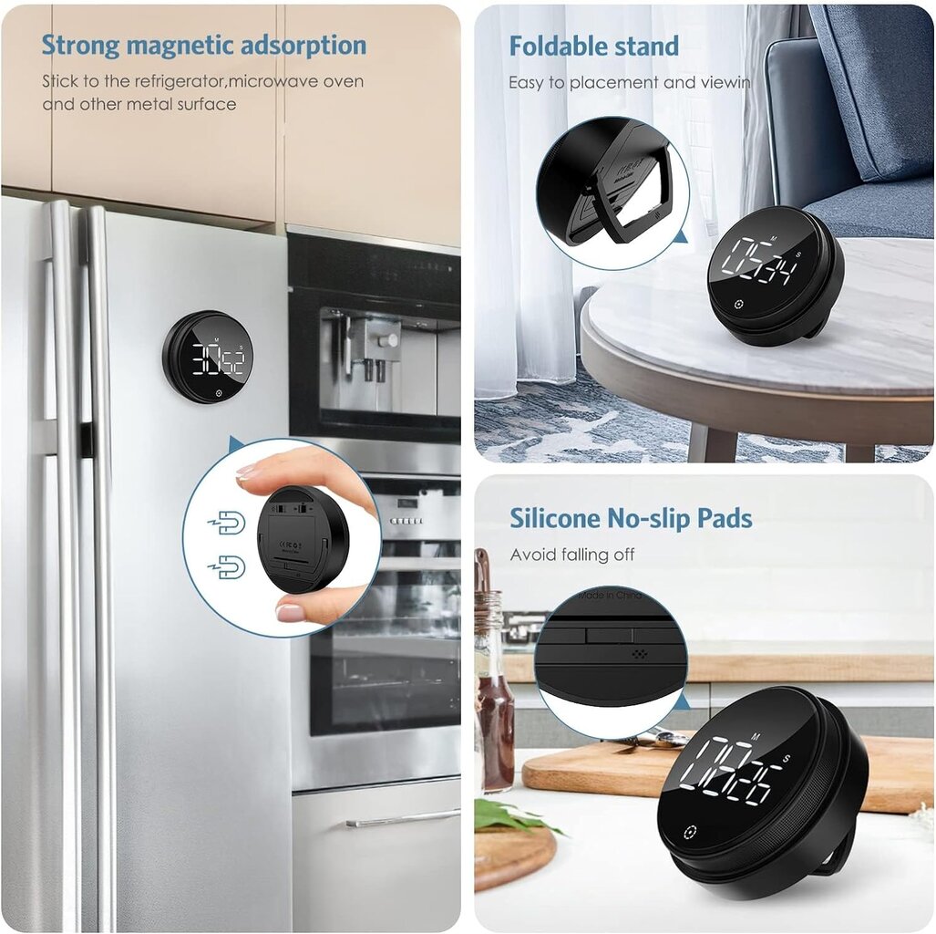 Ankilo magnetinis virtuvės laikmatis kaina ir informacija | Laikmačiai, termostatai | pigu.lt
