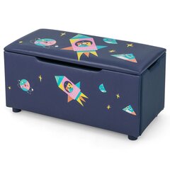 Ящик для игрушек с мягкой подкладкой и съемной крышкой Costway, 75x36x38 см, темно-синий цена и информация | Шкафчики в детскую | pigu.lt