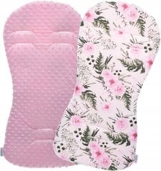 Двусторонний вкладыш в коляску  Babymam, Pink, 71x35 cm цена и информация | Аксессуары для колясок | pigu.lt