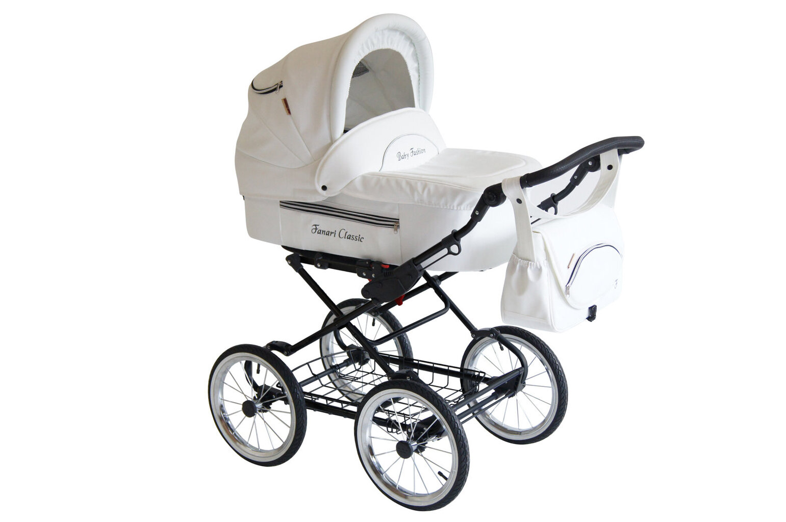 Universalus 3in1 vežimėlis Baby Fashion Fanari Classic white kaina ir informacija | Vežimėliai | pigu.lt