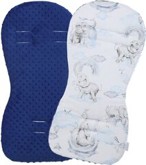 Vežimėlio dvipusis įdėklas Babymam, Blue, 71x35 cm kaina ir informacija | Vežimėlių priedai | pigu.lt