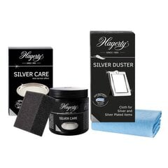 Паста для чистки серебра и салфетка для полировки, набор: Hagerty Silver Care + Silver Duster цена и информация | Очистители | pigu.lt