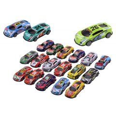 Sportinių mašinėlių rinkinys Lean Toys, įvairių spalvų, 20 vnt. kaina ir informacija | Žaislai berniukams | pigu.lt