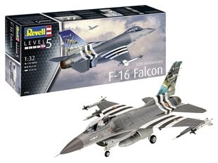 Конструктор Revell - General Dynamics F-16 Fighting Falcon - 50th anniversary, 1/32, 03802 цена и информация | Конструкторы и кубики | pigu.lt