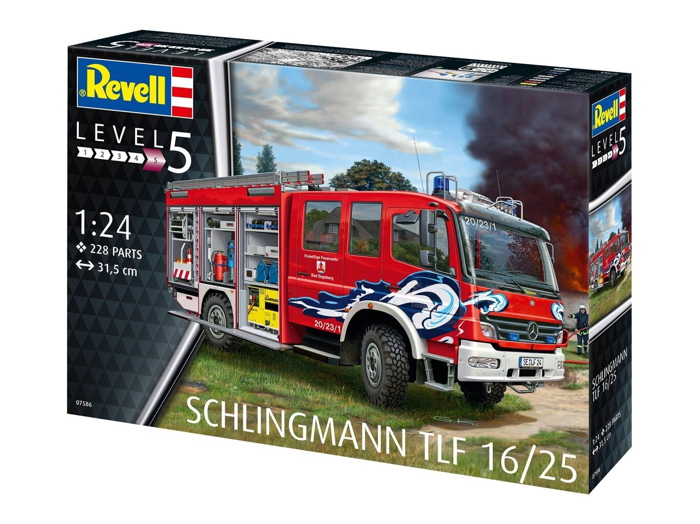 Konstruktorius Revell - Mercedes-Benz Atego 1529 AF Schlingmann TLF 16/25, 1/24, 07586 kaina ir informacija | Konstruktoriai ir kaladėlės | pigu.lt