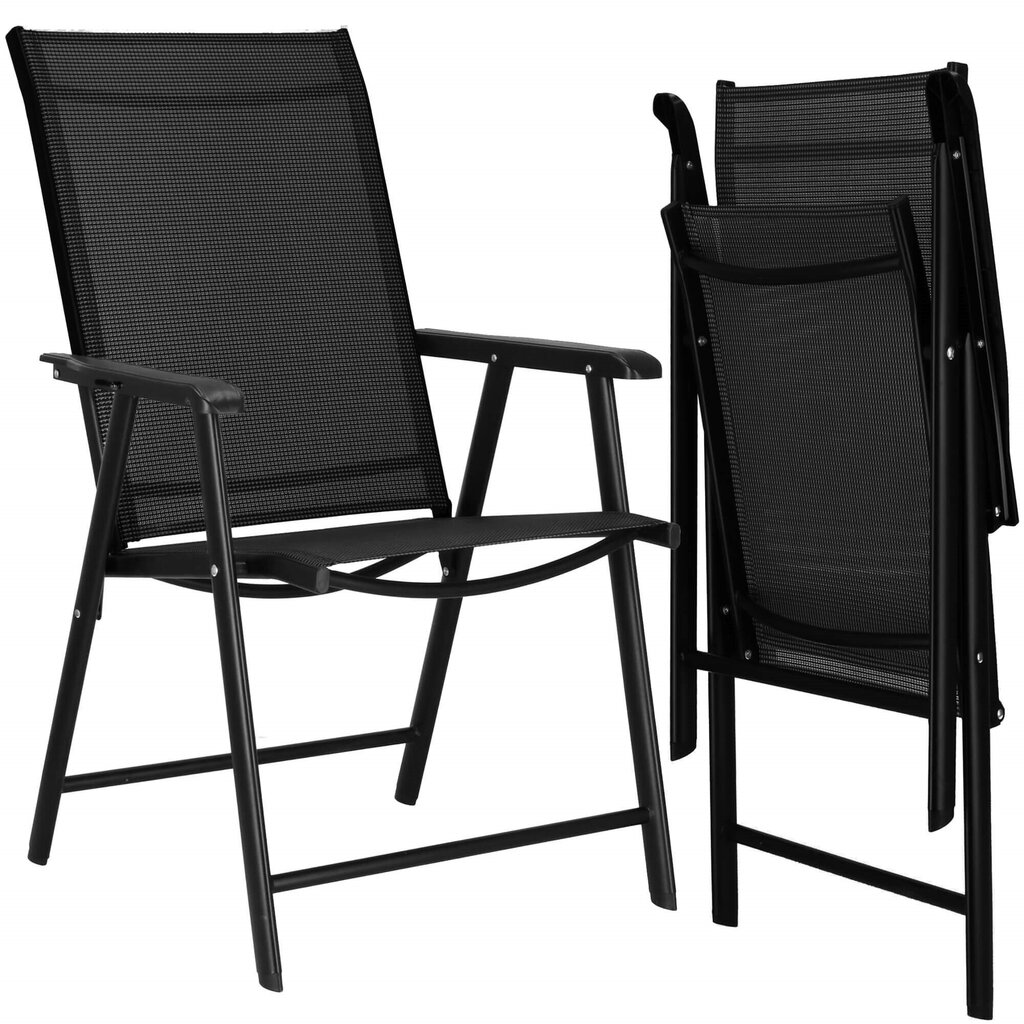 Sodo kėdė Springos GF0079, juoda kaina ir informacija | Lauko kėdės, foteliai, pufai | pigu.lt
