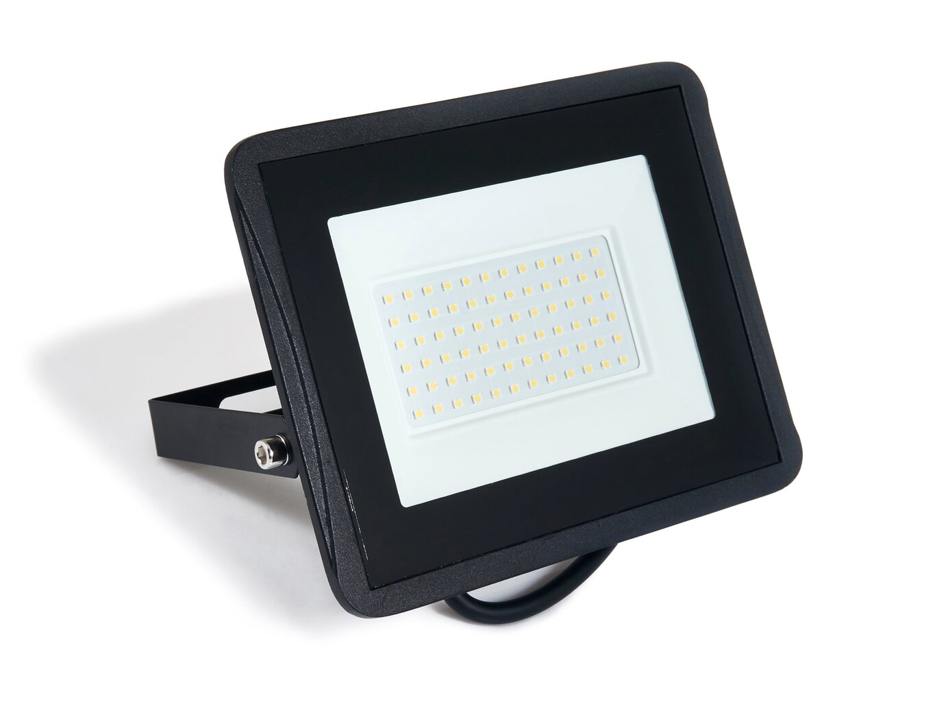 Prožektorius - LED halogeninis 50W - Juodas - Šiltai baltas (3000K) цена и информация | Žibintuvėliai, prožektoriai | pigu.lt