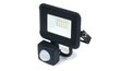 Prožektorius - LED judesio detektorius halogeninis 10W - Juodas - Šaltai baltas (6000K) kaina ir informacija | Žibintuvėliai, prožektoriai | pigu.lt
