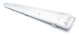 Герметичный светильник для светодиодных люминесцентных ламп T8 - 2x120 см цена и информация | Потолочные светильники | pigu.lt