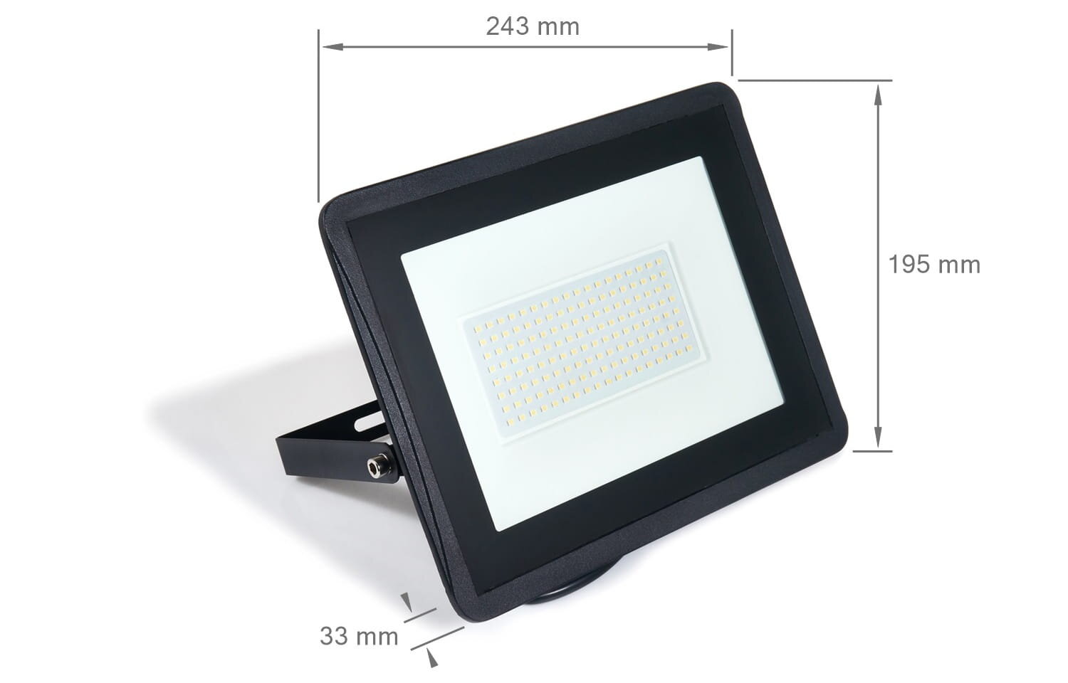 Prožektorius - LED halogeninis 100W - Juodas - Neutraliai baltas (4500K) kaina ir informacija | Žibintuvėliai, prožektoriai | pigu.lt