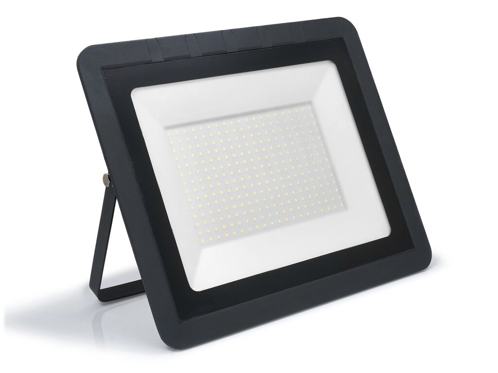 Prožektorius - LED halogeninis 200W - Juodas - Neutraliai baltas (4500K) цена и информация | Žibintuvėliai, prožektoriai | pigu.lt