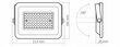 Prožektorius - LED halogeninis 50W - Baltas - Neutraliai baltas (5000K) kaina ir informacija | Žibintuvėliai, prožektoriai | pigu.lt