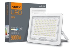 Prožektorius - LED halogeninis 100W - Baltas - Neutraliai baltas (5000K) kaina ir informacija | Žibintuvėliai, prožektoriai | pigu.lt