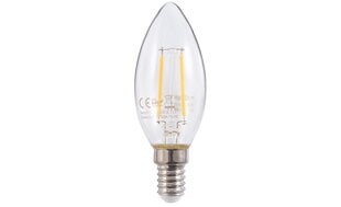 LED lemputė E14 2W Filament - Šiltai balta (2700K) kaina ir informacija | Elektros lemputės | pigu.lt