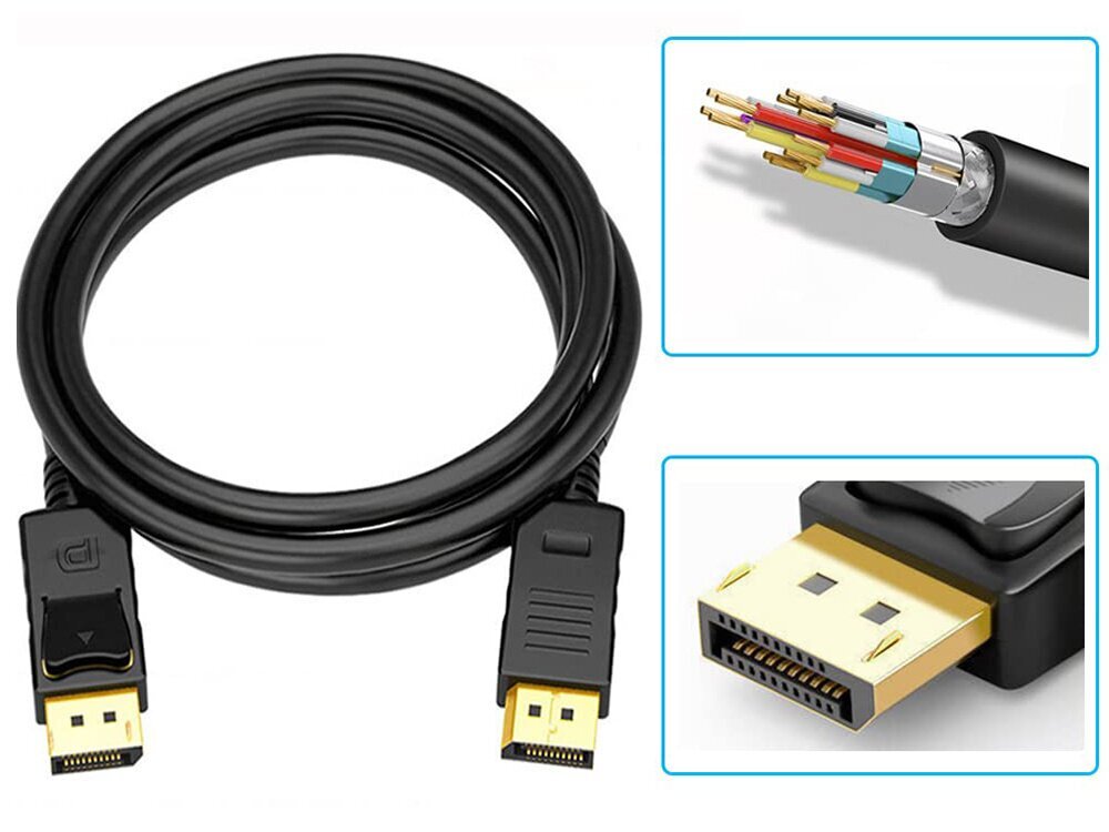 Fusion DisplayPort, 2 m цена и информация | Kabeliai ir laidai | pigu.lt