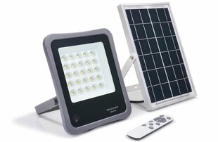 Prožektorius - LED saulės halogeninis 50W - Pilkas - Šaltai baltas (6000K) kaina ir informacija | Žibintuvėliai, prožektoriai | pigu.lt