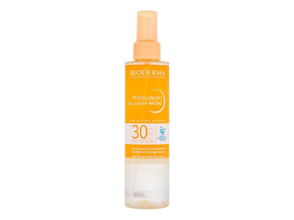 Purškiklis nuo saulės Bioderma Photoderm Eau Solaire Bronz, 200 ml kaina ir informacija | Kremai nuo saulės | pigu.lt