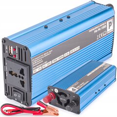 Inverteris, srovės keitiklis Powermat PM-PN-1500S, 12V 700W/1500W kaina ir informacija | Powermat Autoprekės | pigu.lt