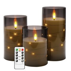 Eebuss LED žvakė, 3 vnt. kaina ir informacija | Žvakės, Žvakidės | pigu.lt