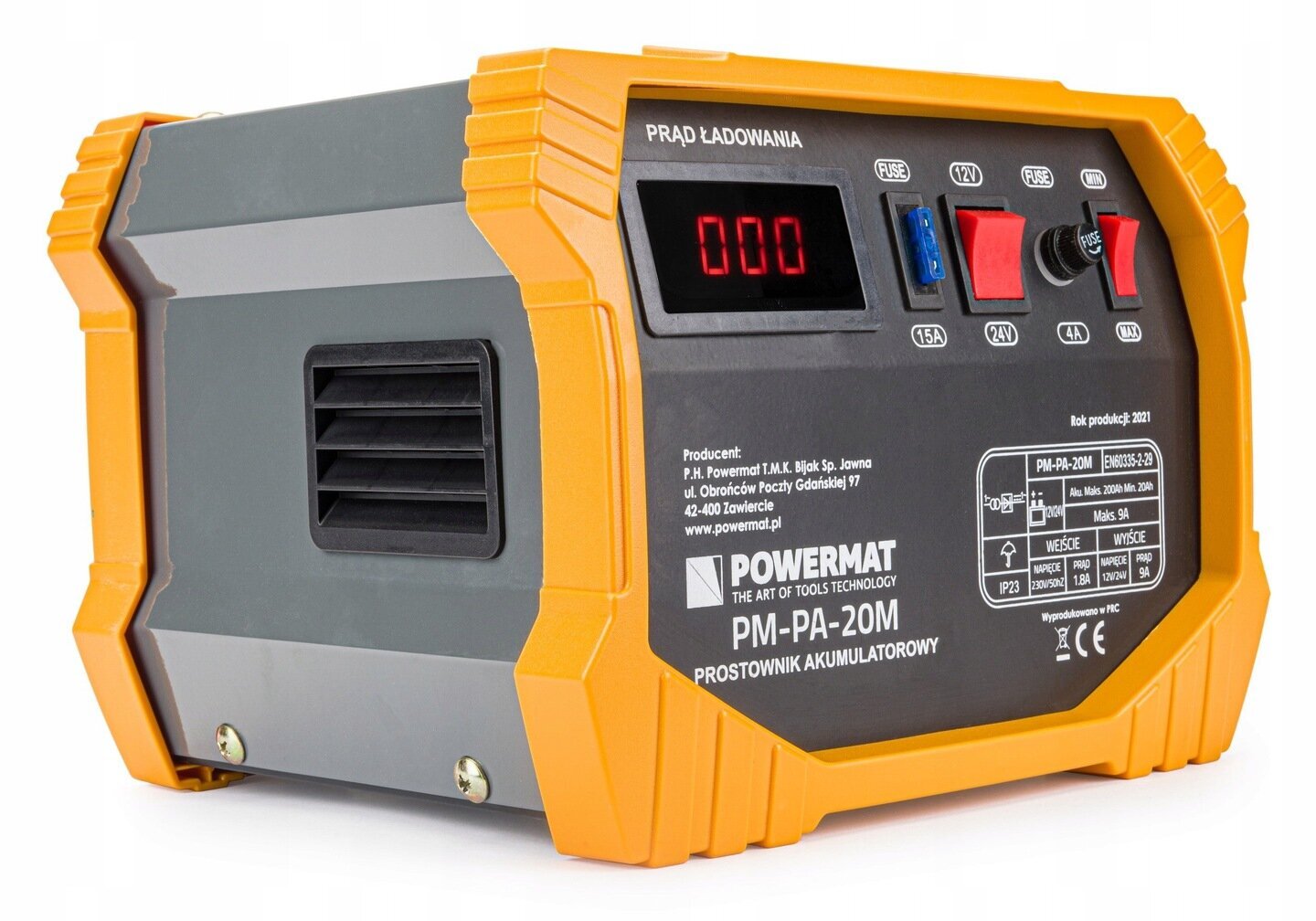 Akumuliatoriaus pakrovėjas Powermat PM-PA-20M, 12V/24V, 8-18A, LCD kaina ir informacija | Akumuliatorių krovikliai | pigu.lt