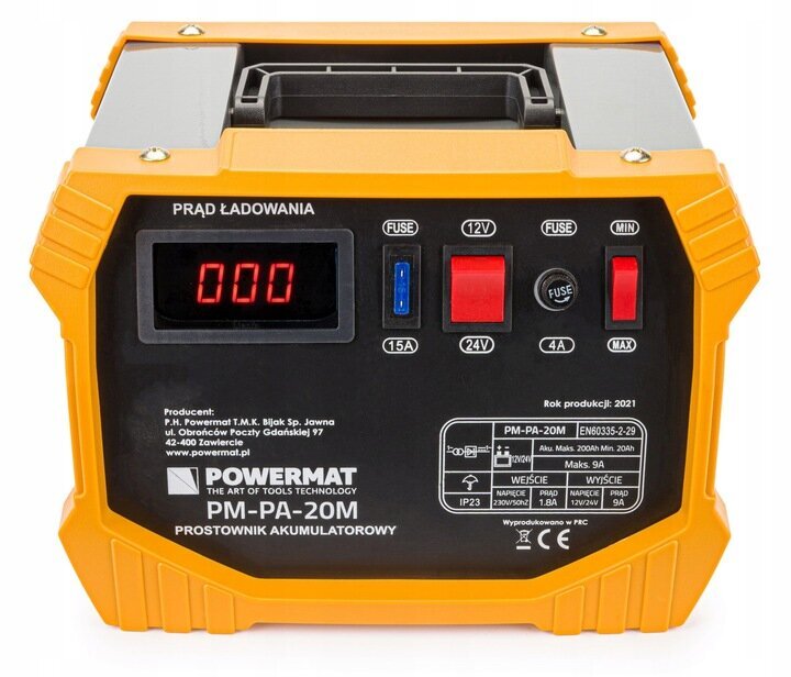 Akumuliatoriaus pakrovėjas Powermat PM-PA-20M, 12V/24V, 8-18A, LCD цена и информация | Akumuliatorių krovikliai | pigu.lt