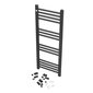 Vonios kambario radiatorius kopėčių formos radiatorius Puerto juodas 100/40 cm kaina ir informacija | Gyvatukai, vonios radiatoriai | pigu.lt
