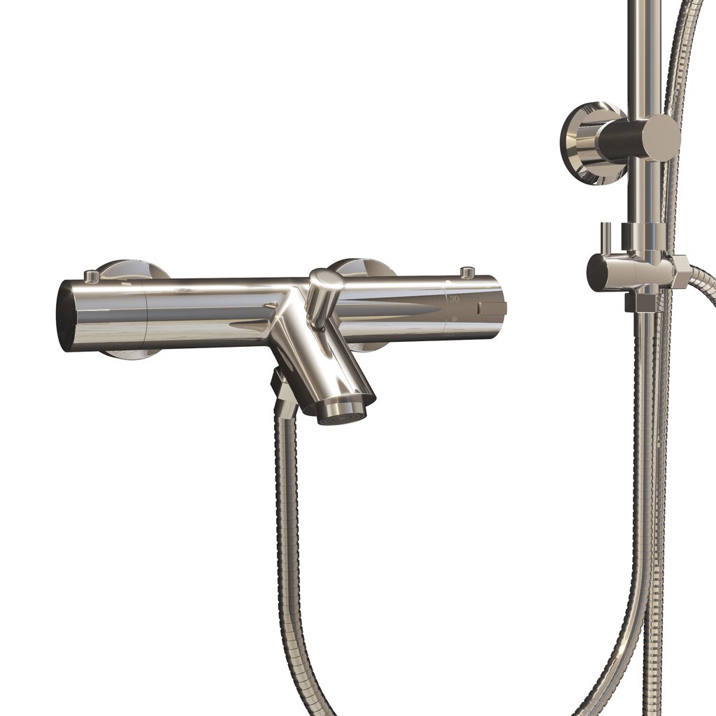 Termostatinis maišytuvas dušas purkštuvas Laton sidabrinis kaina ir informacija | Vandens maišytuvai | pigu.lt