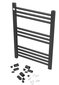 Vonios kambario radiatorius kopėčių formos Puerto 50/70 cm juodas kaina ir informacija | Gyvatukai, vonios radiatoriai | pigu.lt