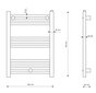 Vonios kambario radiatorius kopėčių formos Puerto 50/70 cm juodas kaina ir informacija | Gyvatukai, vonios radiatoriai | pigu.lt