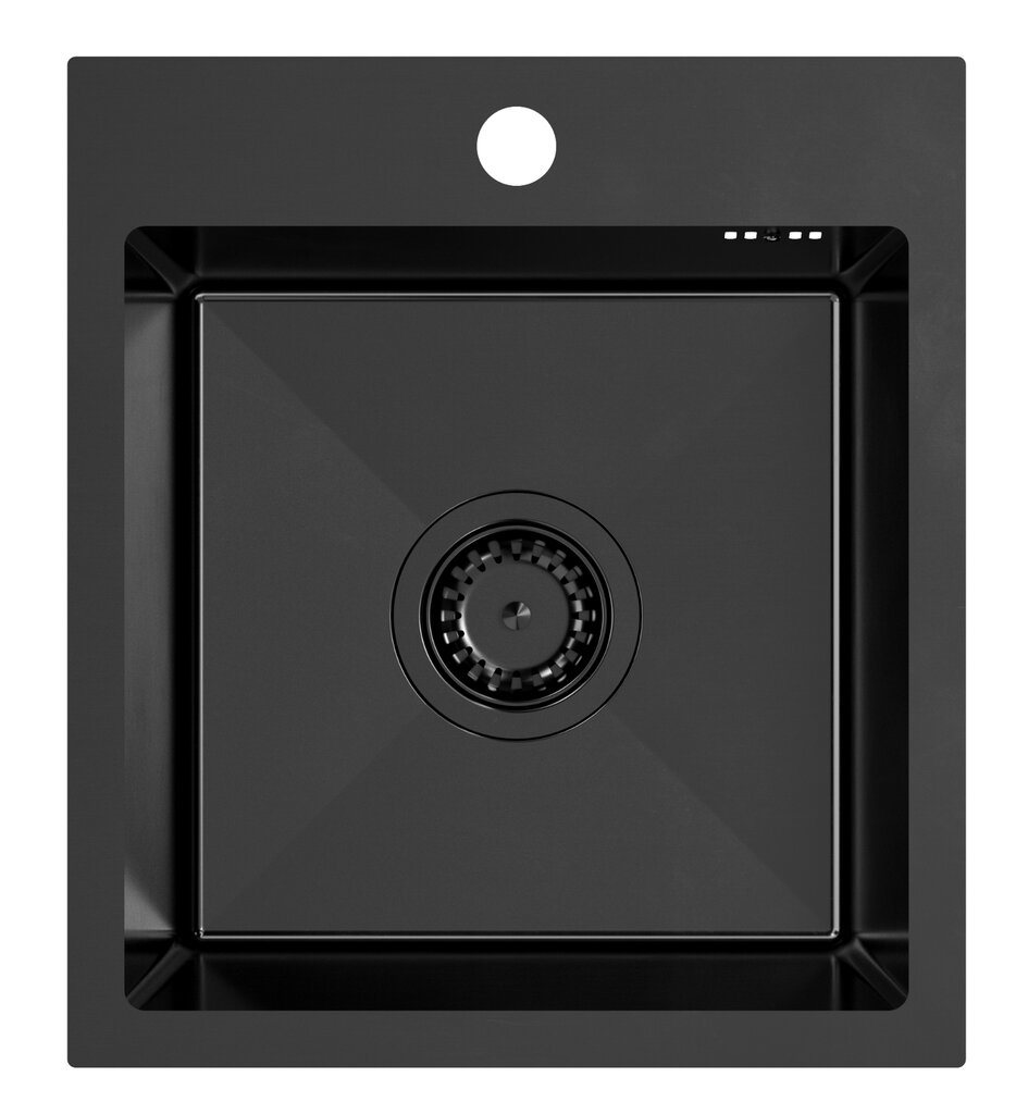Plieninė kriauklė Aspe40 juoda цена и информация | Virtuvinės plautuvės | pigu.lt