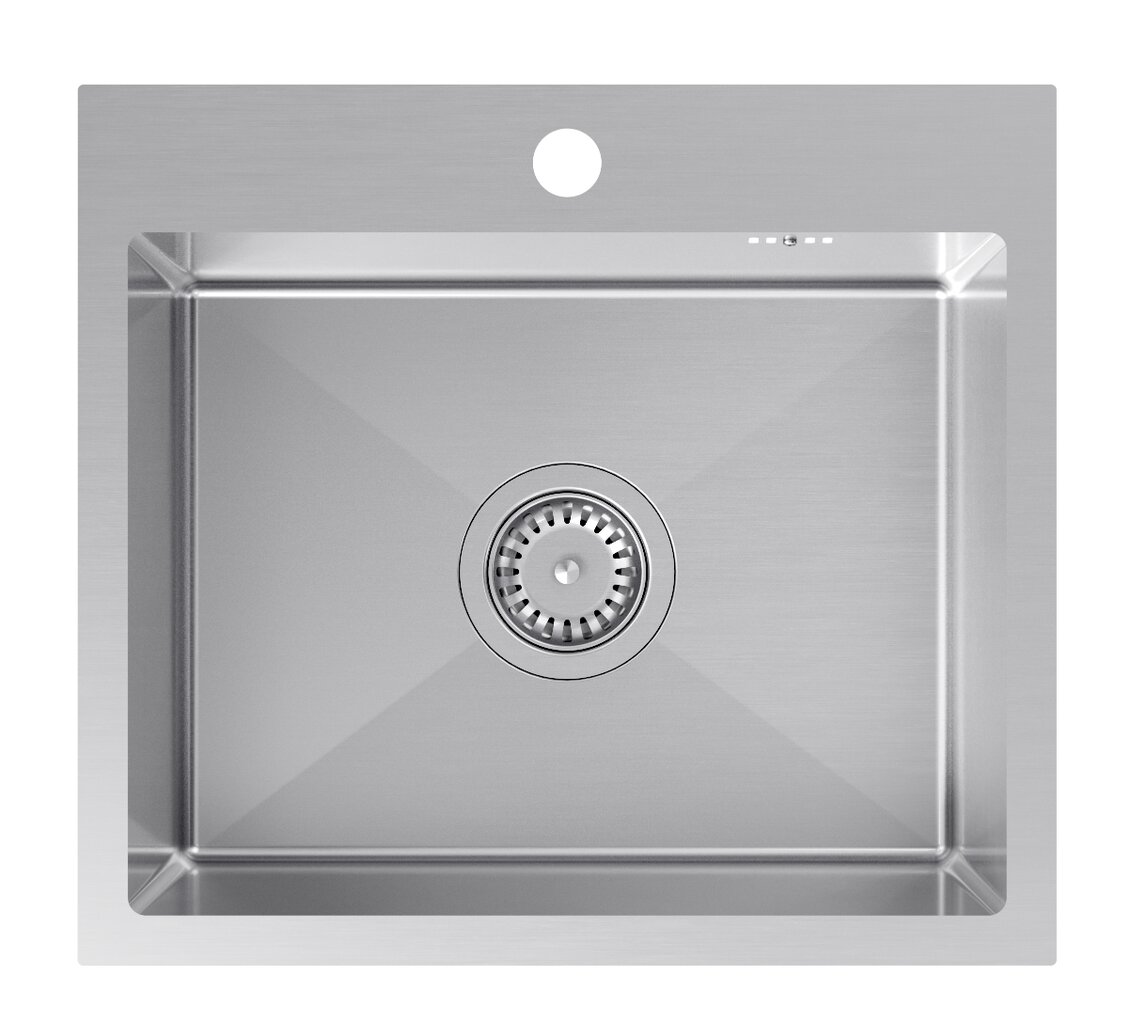 Plieninė kriauklė Aspe50 sidabrinė kaina ir informacija | Virtuvinės plautuvės | pigu.lt