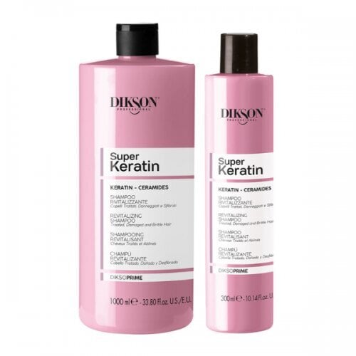 Regeneruojamasis šampūnas su keratinu pažeistiems plaukams Dikson Super Keratin, 300 ml kaina ir informacija | Šampūnai | pigu.lt