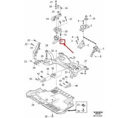 Правая опора двигателя хэтчбека Volvo V40 31359635, оригинал цена и информация | Автопринадлежности | pigu.lt