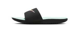 Nike šlepetės Kawa Slide, juoda-mėtinė цена и информация | Женские тапочки | pigu.lt