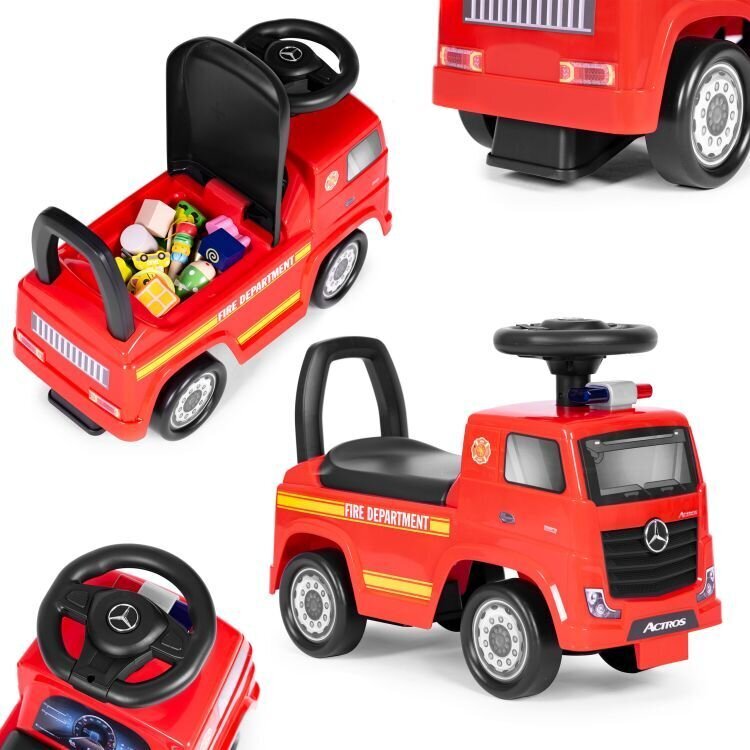 Paspiriamas gaisrinės automobilis Mercedes-Benz kaina ir informacija | Žaislai kūdikiams | pigu.lt