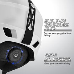 Комплект лыжного шлема и очков Odoland, белый, размер M цена и информация | Горнолыжные шлемы | pigu.lt