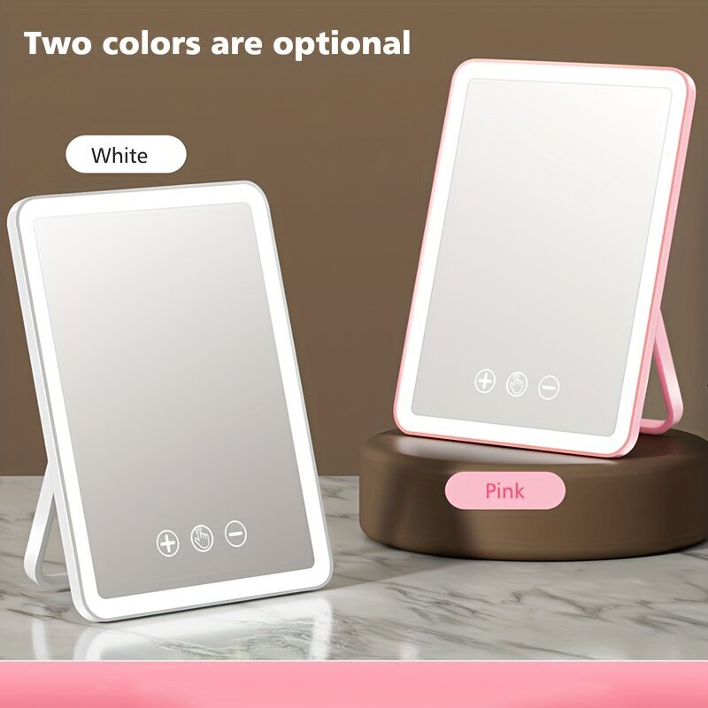 Kosmetinis veidrodis LED Tech Zone, 23,5 x 16,5 cm kaina ir informacija | Kosmetinės, veidrodėliai | pigu.lt