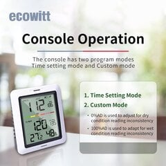 ECOWITT WH0291 Измеритель влажности почвы для растений цена и информация | Психрометры, термометры, измерители pH, ORP | pigu.lt