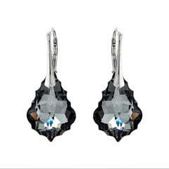 Серебряные серьги Барокко V (Silver Night) с кристаллами Сваровски™ DS02A865 цена и информация | Серьги | pigu.lt