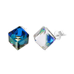 Серебряные серьги Рубикон II (Bermuda Blue) с кристаллами Swarovski™ DS02A867 цена и информация | Серьги | pigu.lt