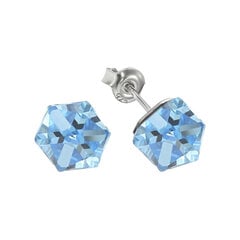 Серебряные серьги Рубикон II (Aquamarine Comet Argent Light) с кристаллами Swarovski™ DS02A870 цена и информация | Серьги | pigu.lt