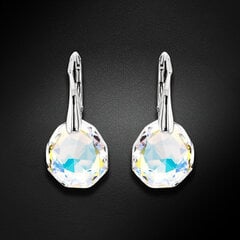 Серебряные серьги Ледяные Грани (Aurora Borealis) с кристаллами Swarovski™ DS02A877 цена и информация | Серьги | pigu.lt