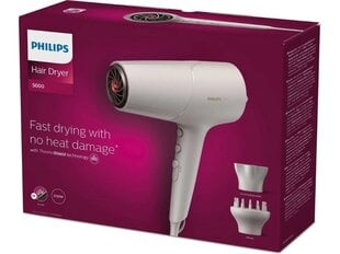 Philips 5000 series BHD501/20 plaukų džiovintuvas 2100 W Balta kaina ir informacija | Plaukų džiovintuvai | pigu.lt