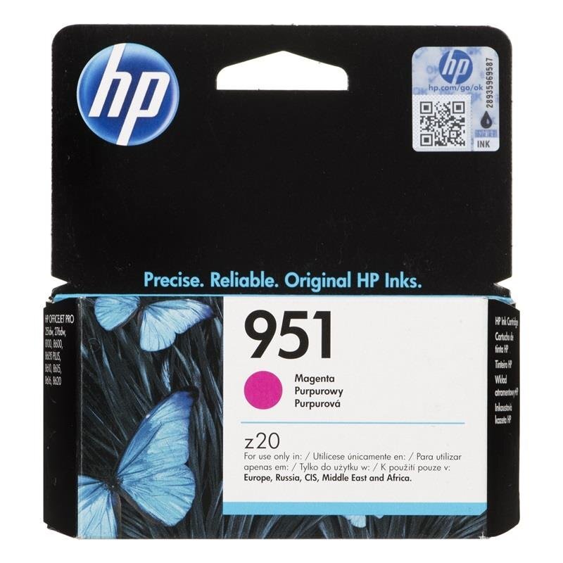 HP Inc. - Tusz nr 951 - CN051AE Magenta цена и информация | Kasetės rašaliniams spausdintuvams | pigu.lt