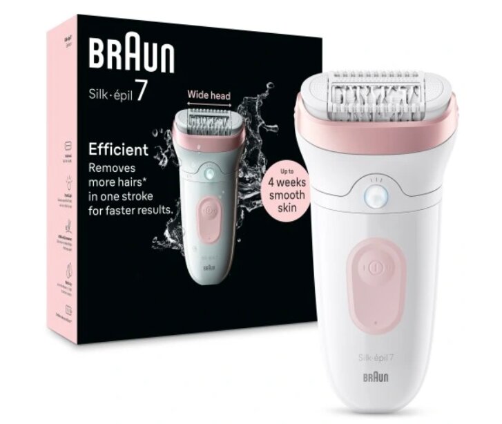 Braun Silk-Epil 7 7-000 kaina ir informacija | Epiliatoriai | pigu.lt