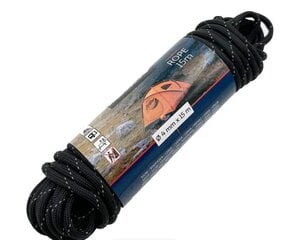 Turistinė virvė Redcliffs 15m, juoda kaina ir informacija | Turistiniai katiliukai, indai, įrankiai | pigu.lt