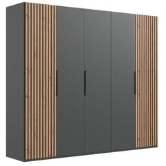 5-дверный шкаф Aatrium Andorra, черный/коричневый цвет цена и информация | Шкафы | pigu.lt