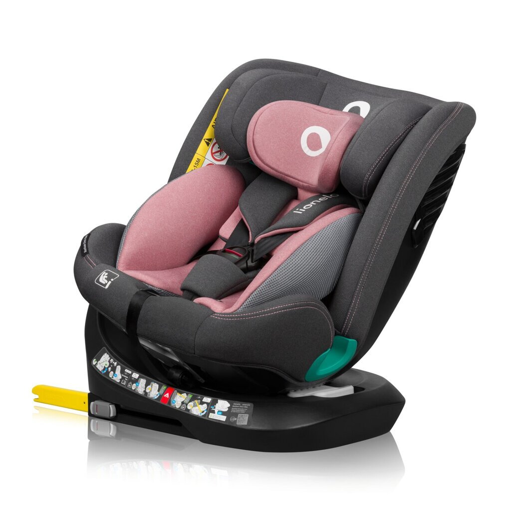 Automobilinė kėdutė Lionelo Bastiaan One I-Size, 40-150 cm, pink rose kaina ir informacija | Autokėdutės | pigu.lt